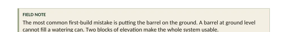 Field note: the most common first-build mistake is putting the barrel on the ground
